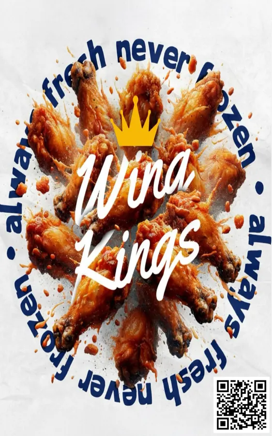 Wing Kings fresh never frozen wings ad