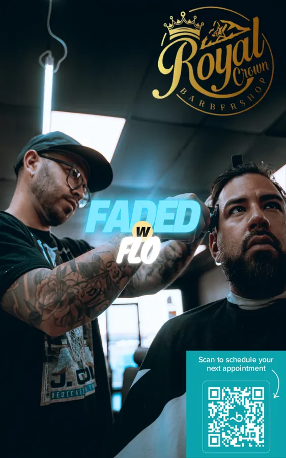 Royal Crown Barbershop faded and fresh cuts ad
