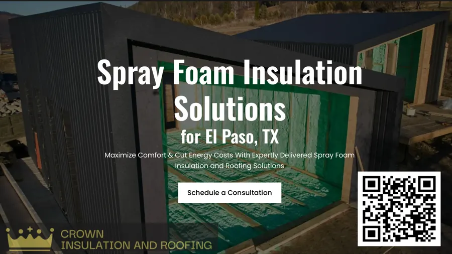 Crown Insulation and Roofing spray foam insulation ad for El Paso