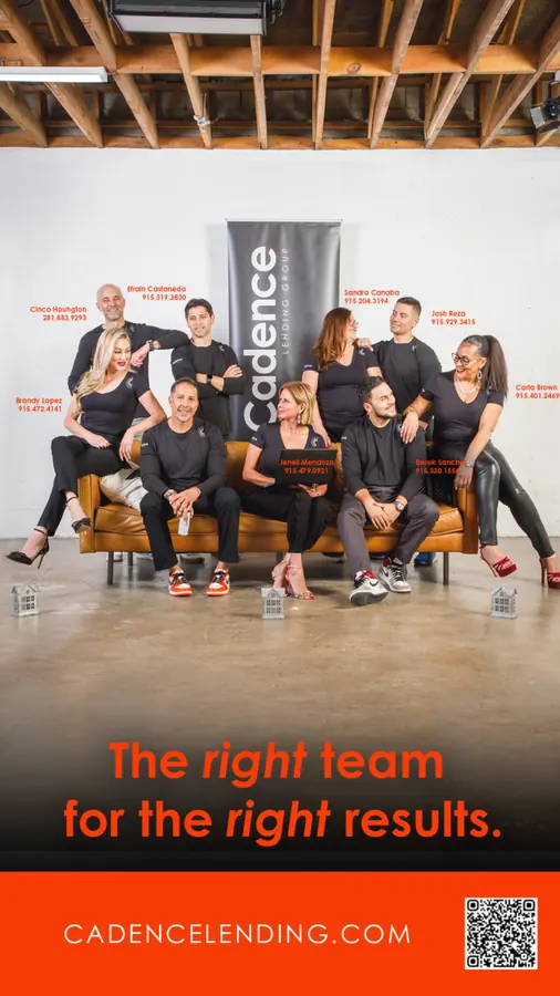 Cadence Lending team ad, the right team for the right results